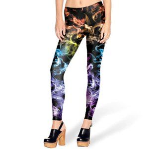 COLORED SMOKE PRINTED WOMEN LEGGINGS